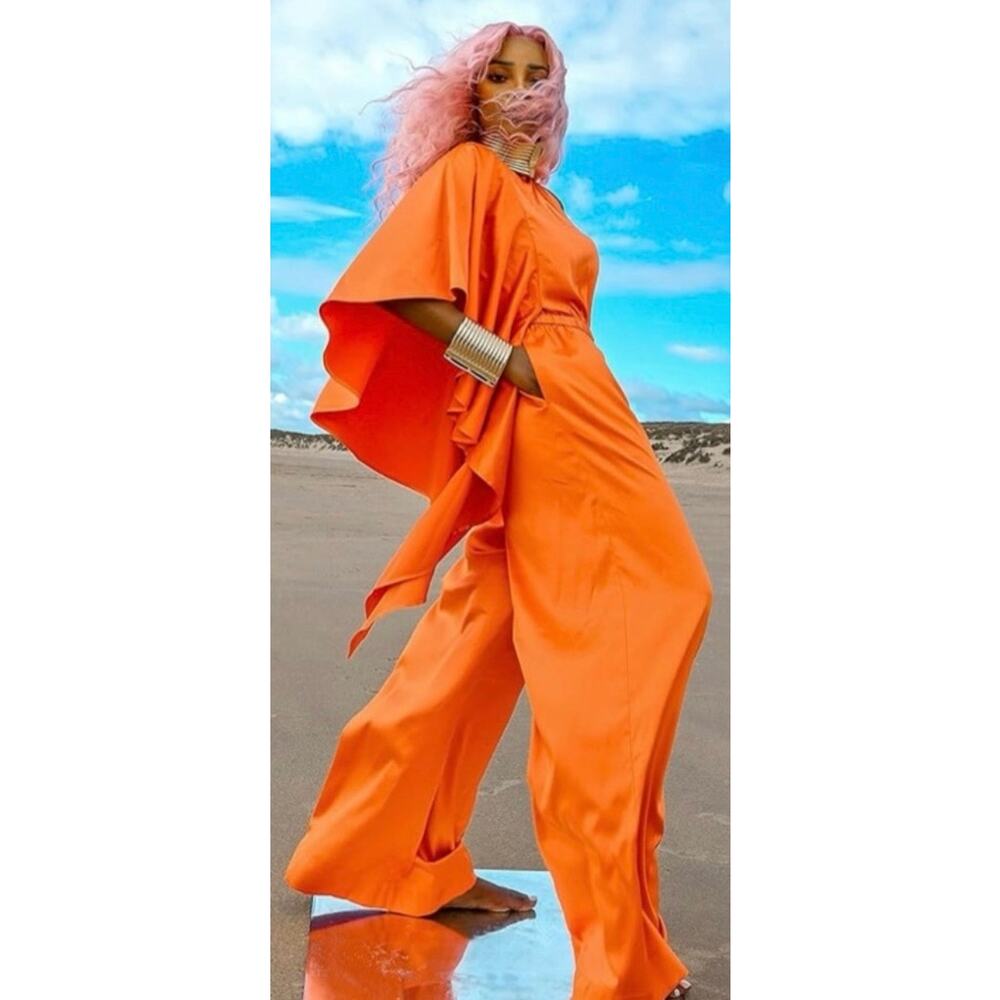 The Drop Scarlet Ibis Draped Sleeve Jumpsuit  XL NWT - Picture 2 of 11